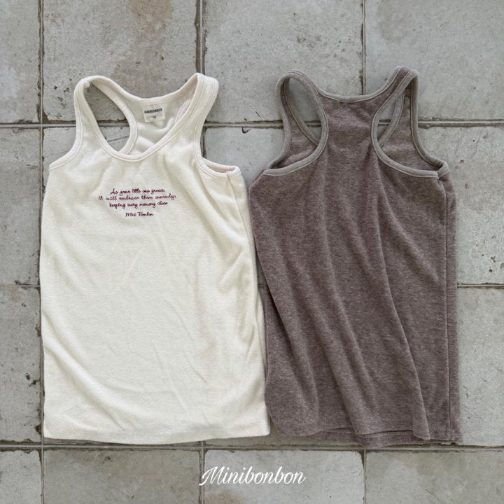 【予約】lettering one-piece  / minibonbon (XS-JS)