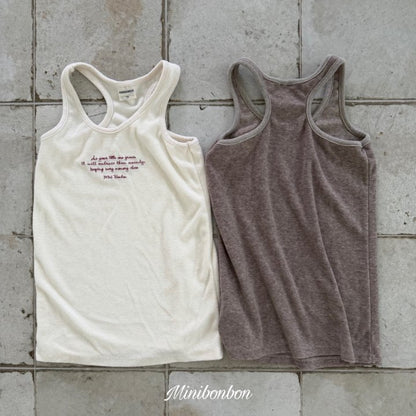 【予約】lettering one-piece  / minibonbon (XS-JS)