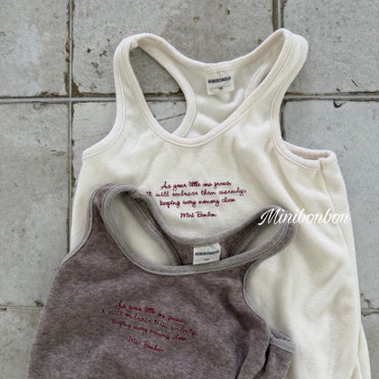 【予約】lettering one-piece  / minibonbon (XS-JS)