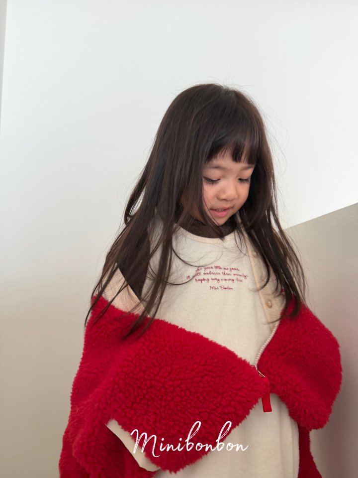 【予約】lettering one-piece  / minibonbon (XS-JS)