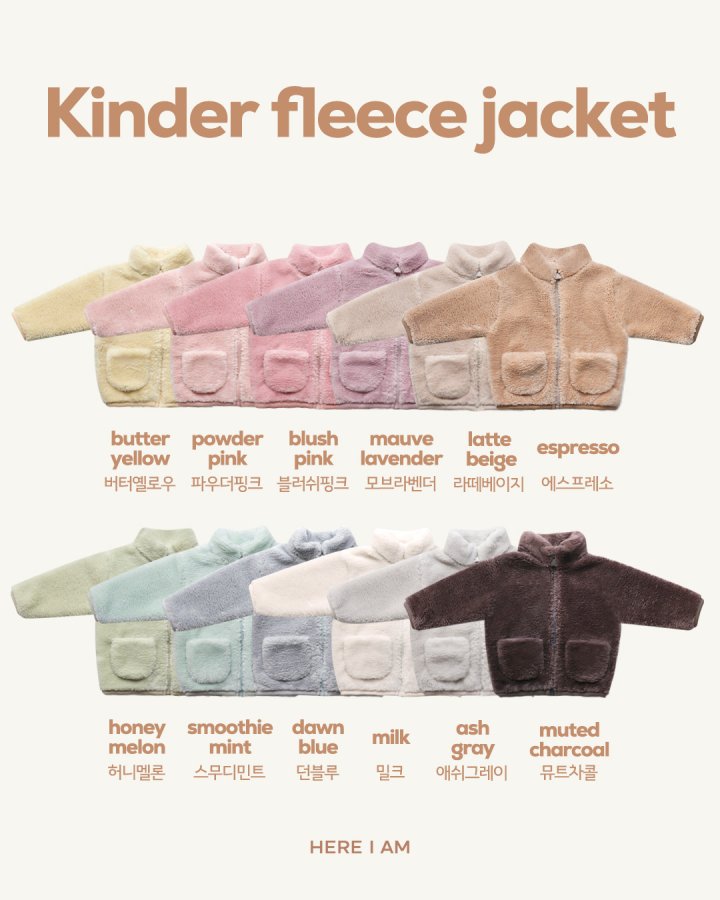 【予約】kinder fleece jacket  / here i am 1 (JS-JL)