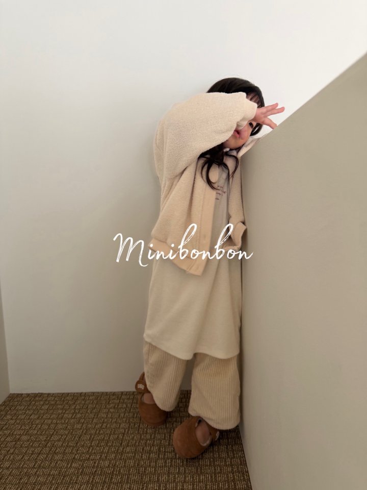 【予約】lettering one-piece  / minibonbon (XS-JS)