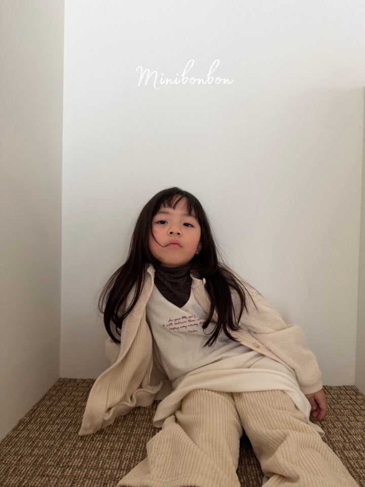 【予約】lettering one-piece  / minibonbon (XS-JS)