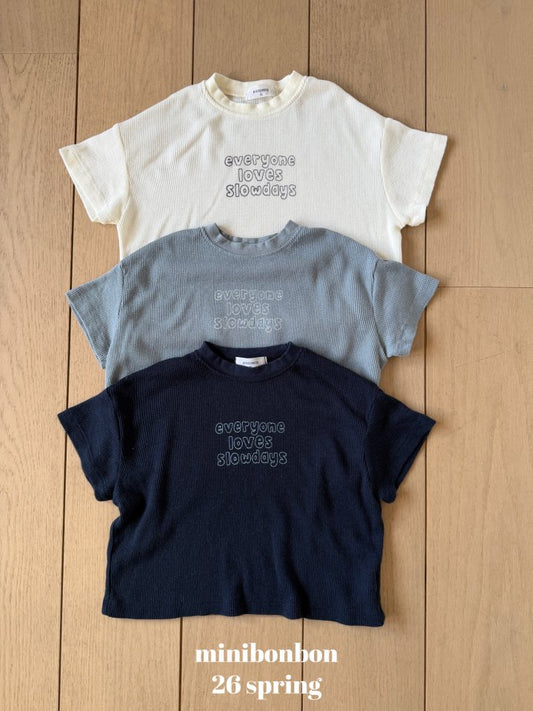 【予約】ワッフルTシャツ / minibonbon (XS-JL)