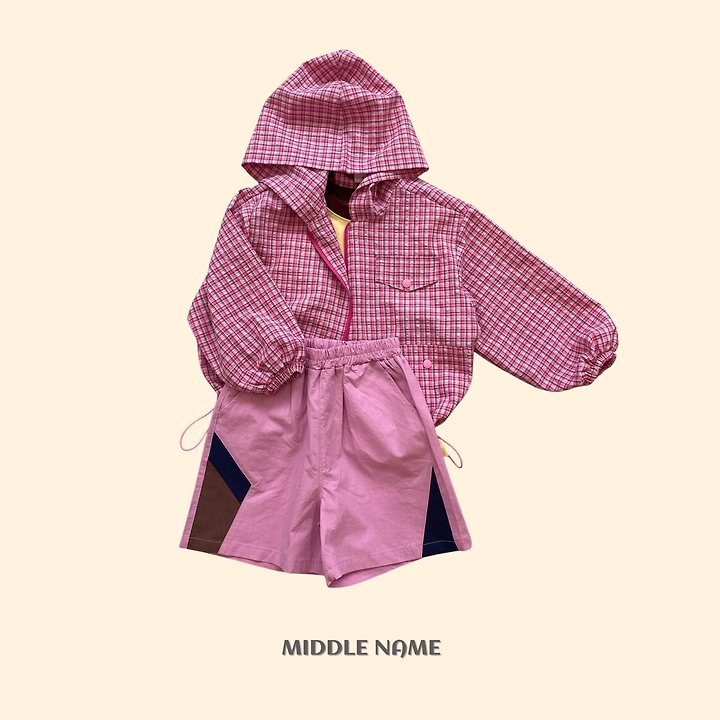 【予約】summer check wind breaker / middle nameS-JM
