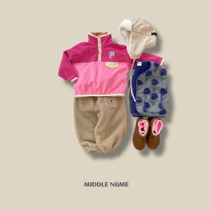 【予約】boa vest / middle name (S-JM) 덤블