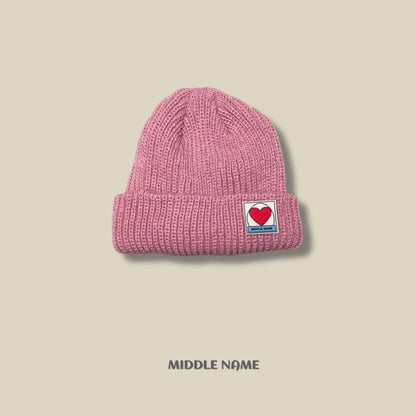 【予約】knit patch beanie  / middle name