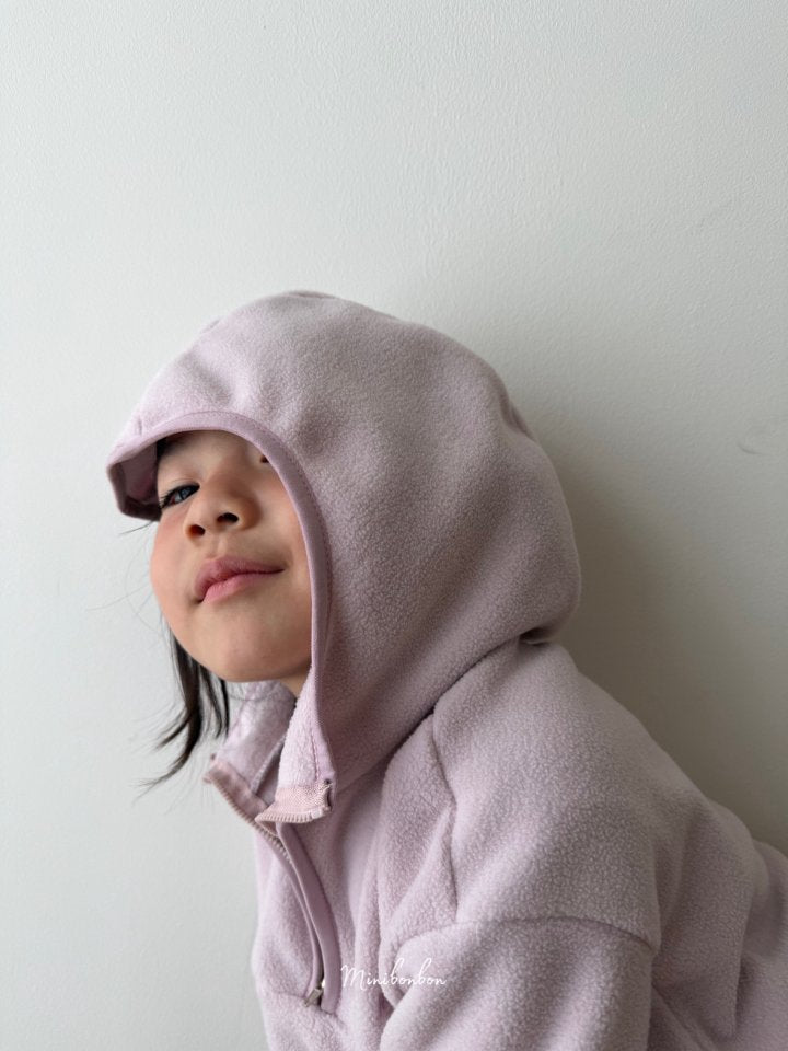 【予約】hood half zip up  / minibonbon (XS-JL)