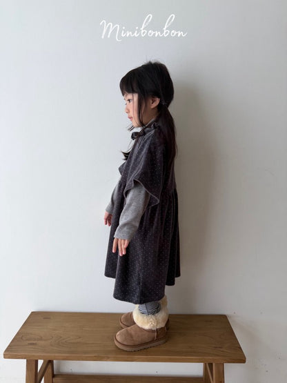 【予約】dot frill one-piece / minibonbon (XS-JS)