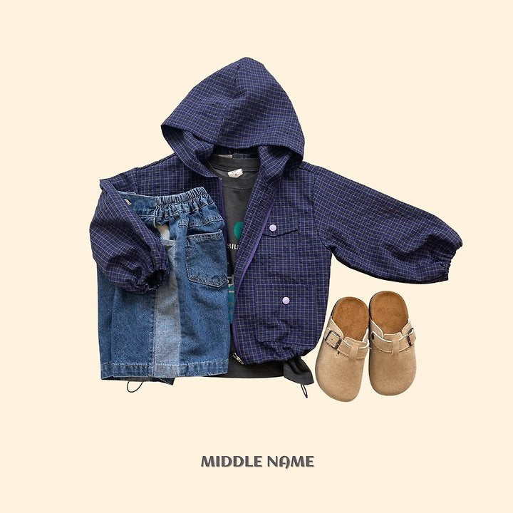 【予約】summer check wind breaker / middle nameS-JM
