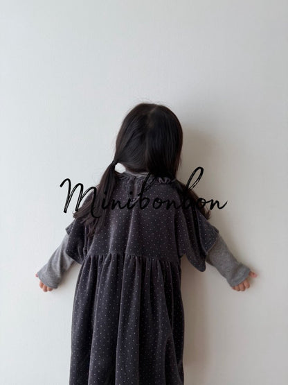 【予約】dot frill one-piece / minibonbon (XS-JS)