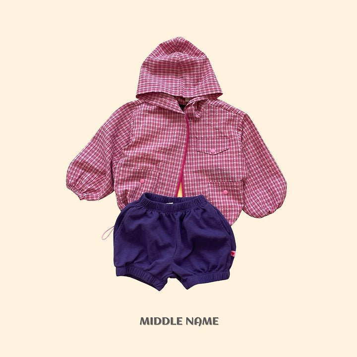 【予約】summer check wind breaker / middle nameS-JM