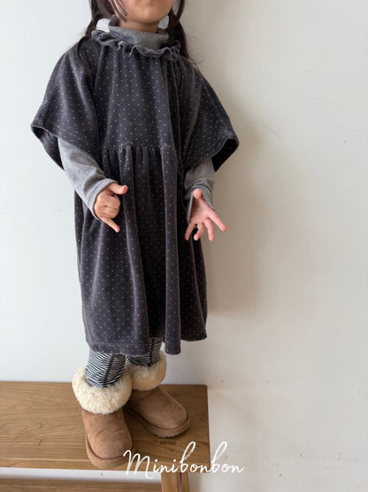 【予約】dot frill one-piece / minibonbon (XS-JS)