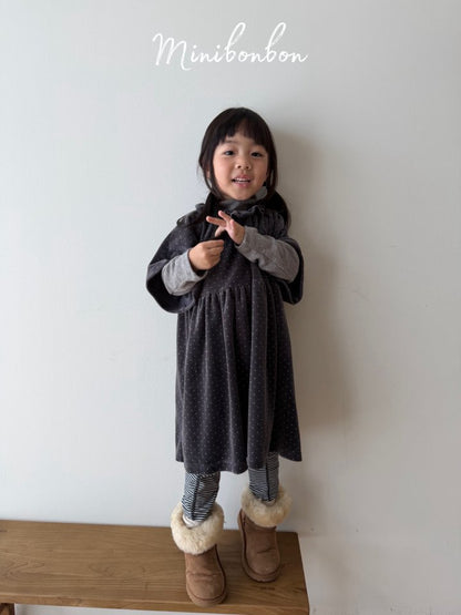 【予約】dot frill one-piece / minibonbon (XS-JS)