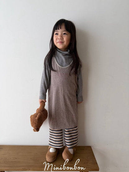 【予約】lettering one-piece  / minibonbon (XS-JS)