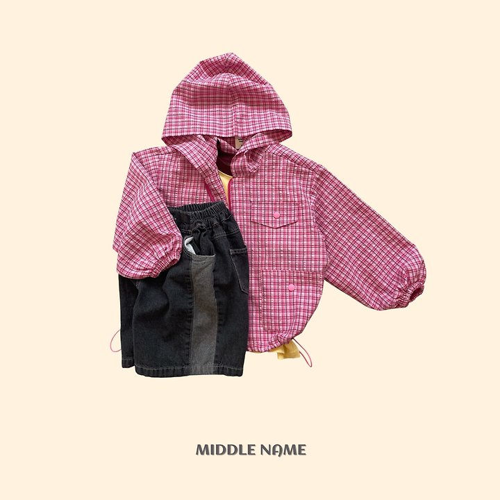 【予約】summer check wind breaker / middle nameS-JM