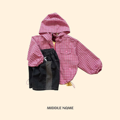 【予約】summer check wind breaker / middle nameS-JM
