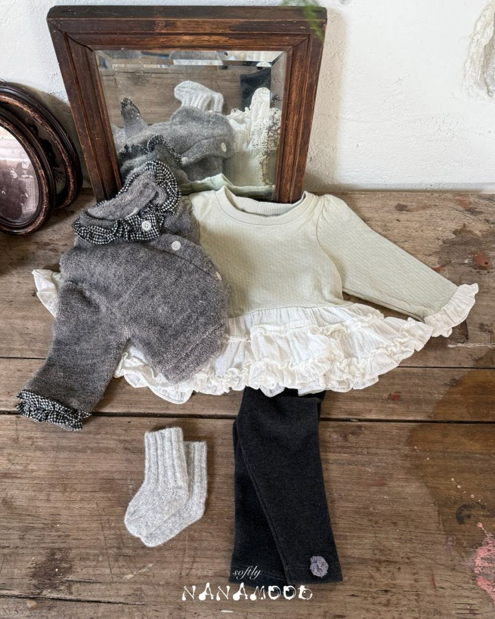 【予約】bebe ruffle frill T  / nanamood  (6m-18m)