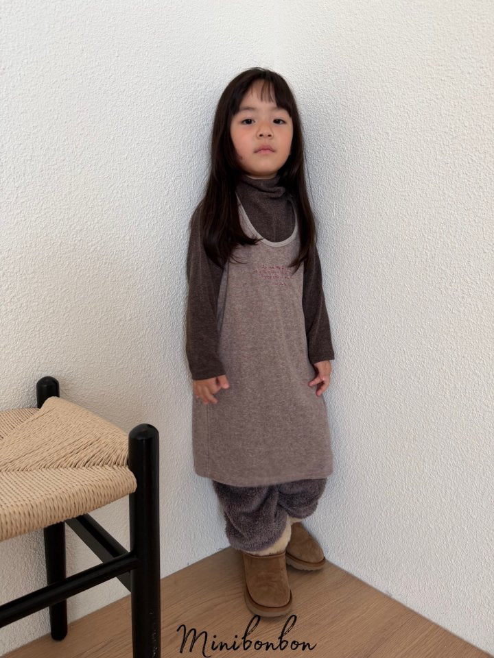 【予約】lettering one-piece  / minibonbon (XS-JS)