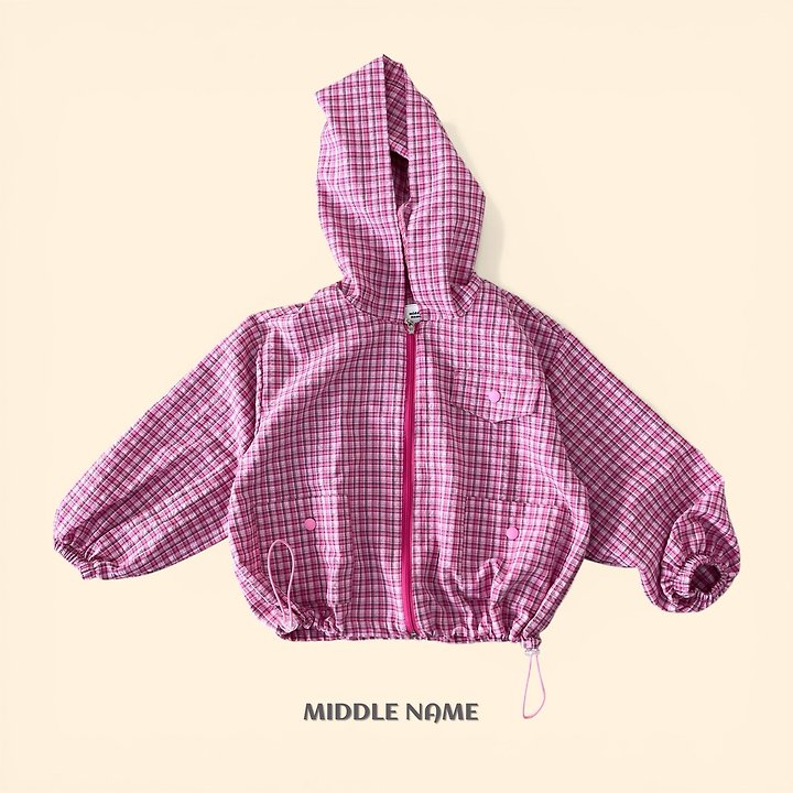 【予約】summer check wind breaker / middle nameS-JM