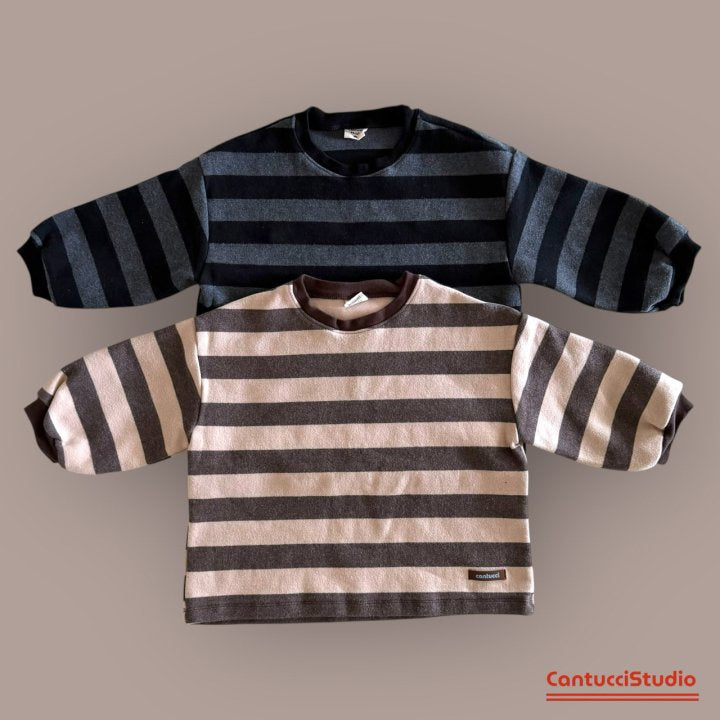 【予約】cocoa border T  / cantucci studio (XS-XL, Adult)