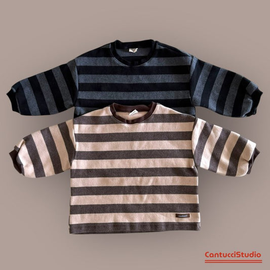 【予約】cocoa border T  / cantucci studio (XS-XL, Adult)
