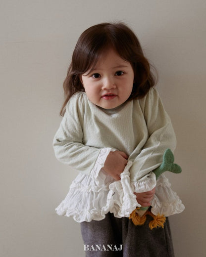 【予約】bebe ruffle frill T  / nanamood  (6m-18m)