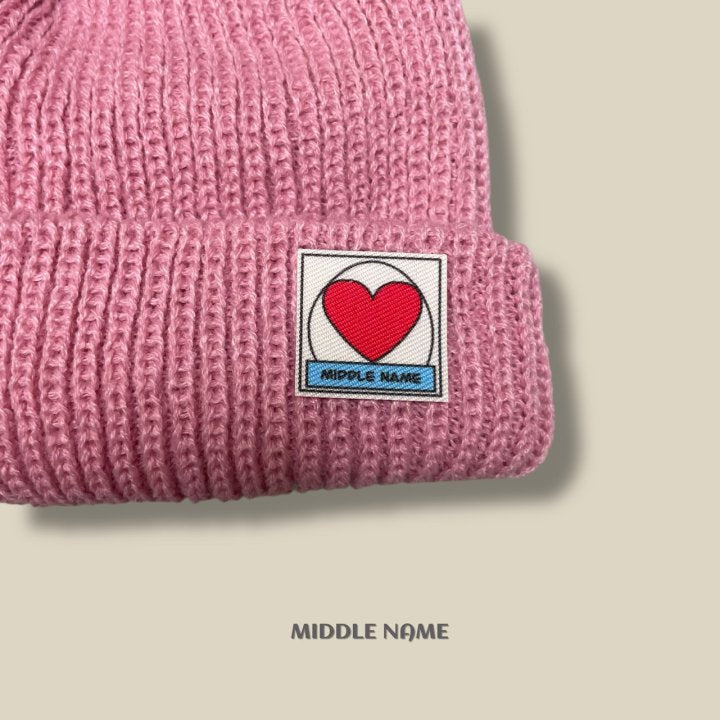 【予約】knit patch beanie  / middle name