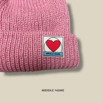 【予約】knit patch beanie  / middle name