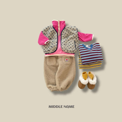 【予約】boa vest / middle name (S-JM) 덤블