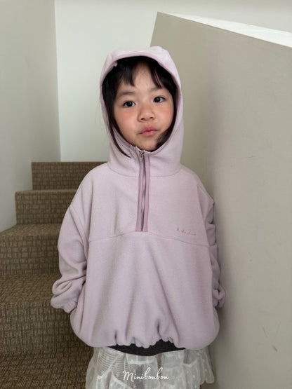 【予約】hood half zip up  / minibonbon (XS-JL)