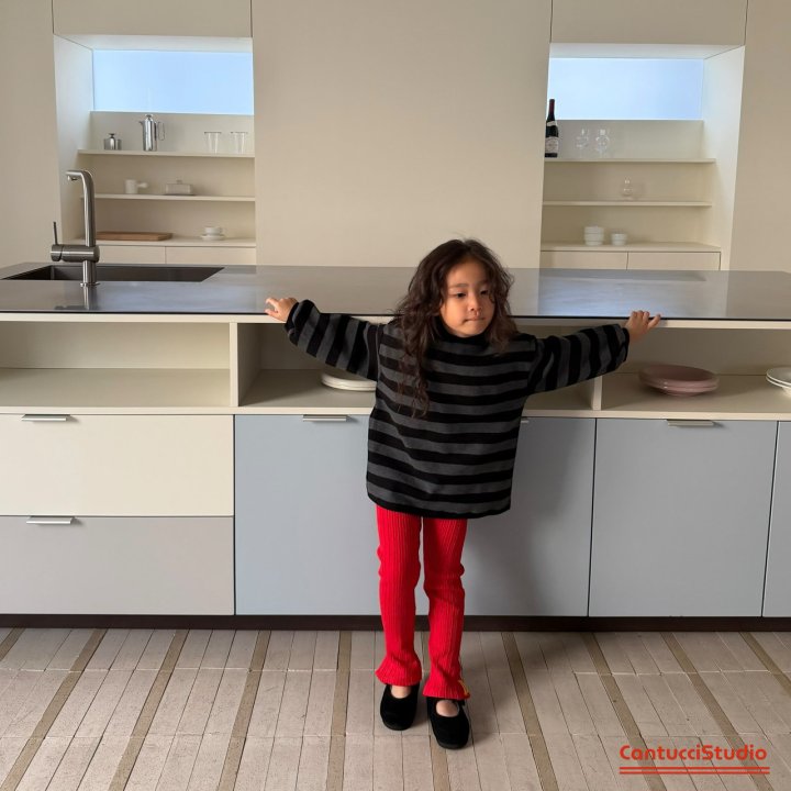 【予約】cocoa border T  / cantucci studio (XS-XL, Adult)