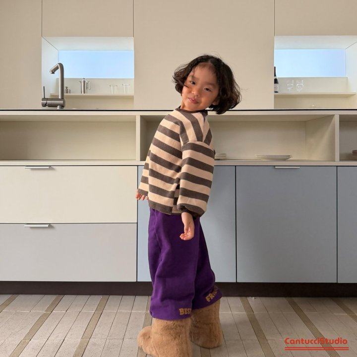 【予約】cocoa border T  / cantucci studio (XS-XL, Adult)