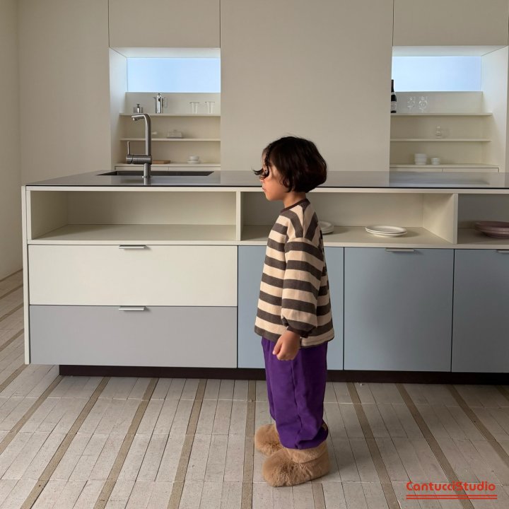 【予約】cocoa border T  / cantucci studio (XS-XL, Adult)