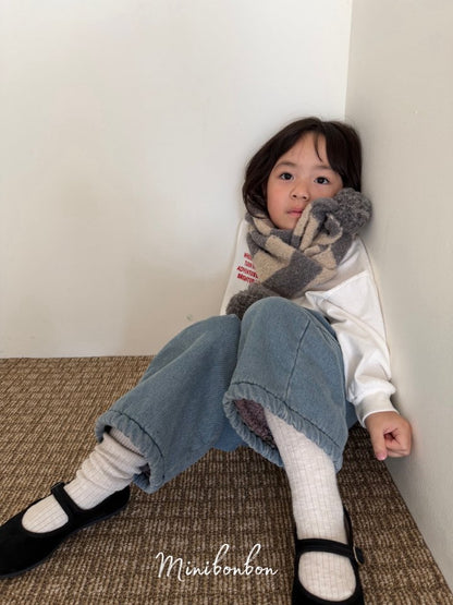 【予約】choco denim pants / minibonbon (XS-JL)