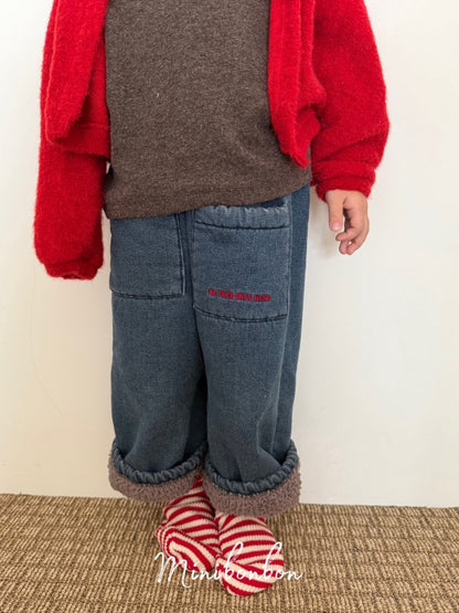 【予約】choco denim pants / minibonbon (XS-JL)