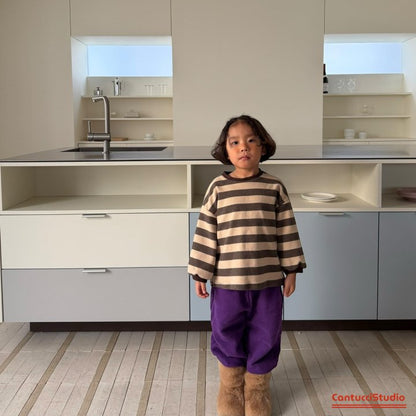 【予約】cocoa border T  / cantucci studio (XS-XL, Adult)