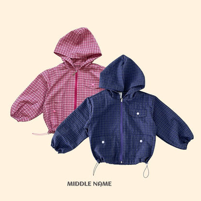 【予約】summer check wind breaker / middle nameS-JM