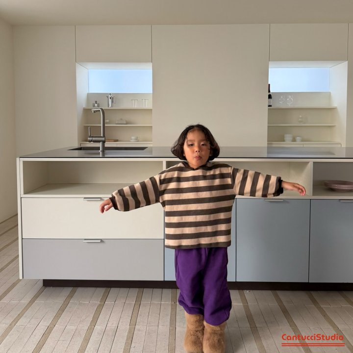 【予約】cocoa border T  / cantucci studio (XS-XL, Adult)