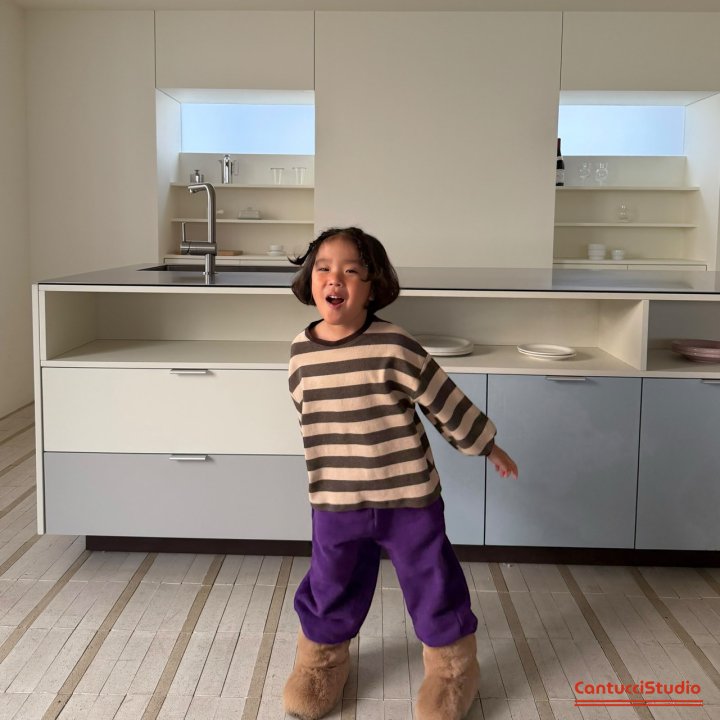 【予約】cocoa border T  / cantucci studio (XS-XL, Adult)