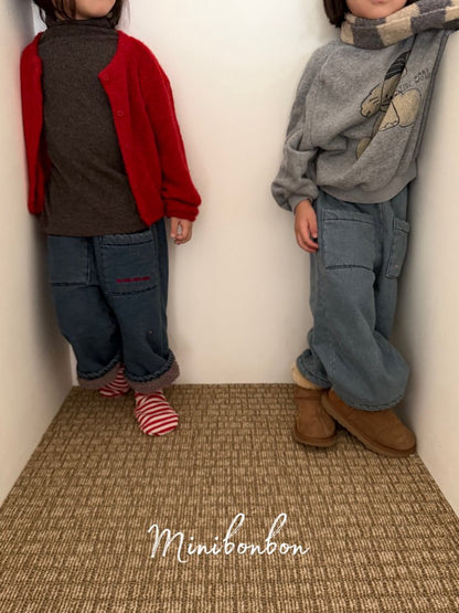 【予約】choco denim pants / minibonbon (XS-JL)