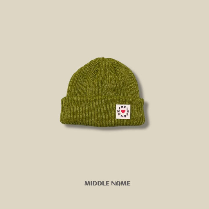 【予約】knit patch beanie  / middle name
