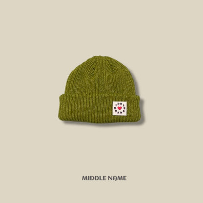 【予約】knit patch beanie  / middle name