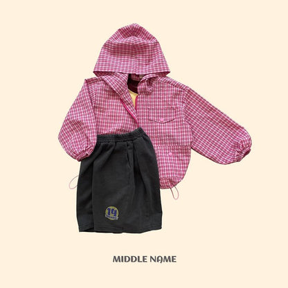 【予約】summer check wind breaker / middle nameS-JM