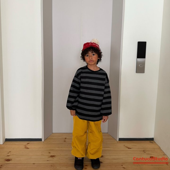 【予約】cocoa border T  / cantucci studio (XS-XL, Adult)