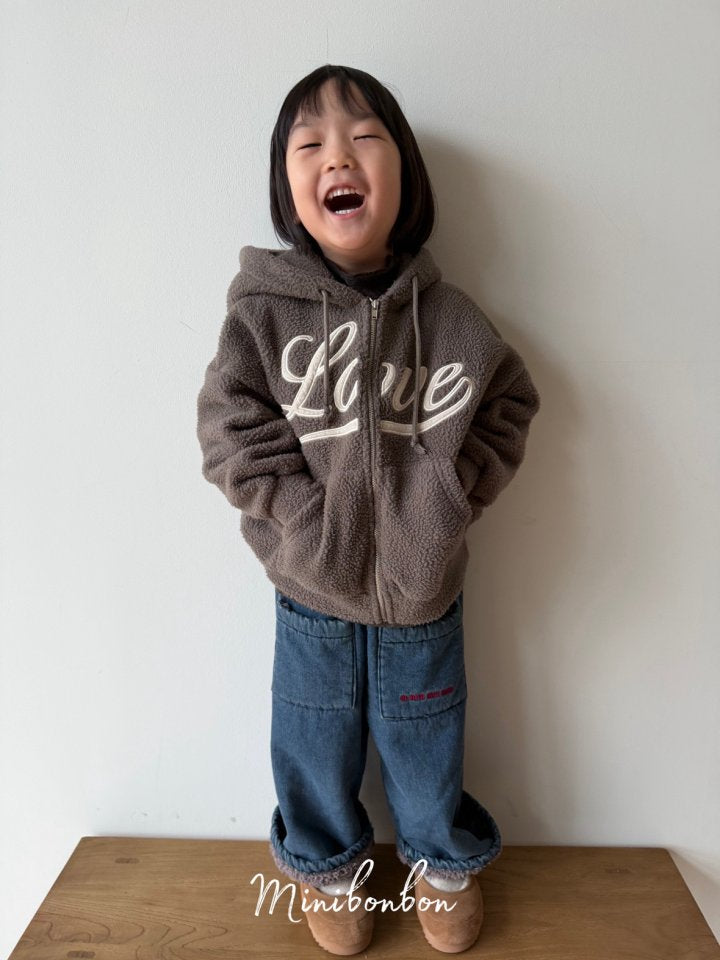 【予約】choco denim pants / minibonbon (XS-JL)