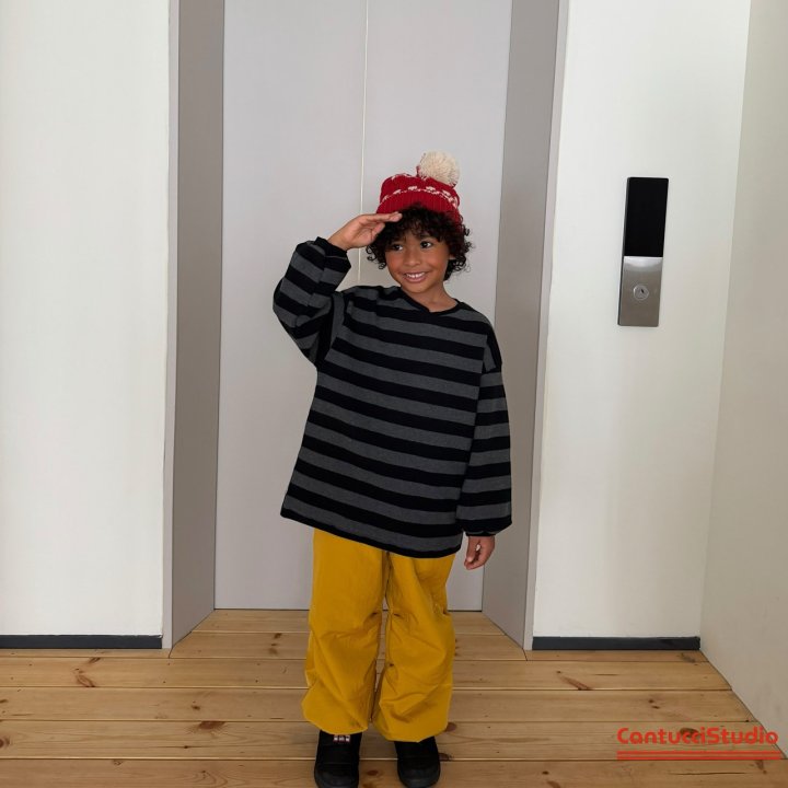 【予約】cocoa border T  / cantucci studio (XS-XL, Adult)