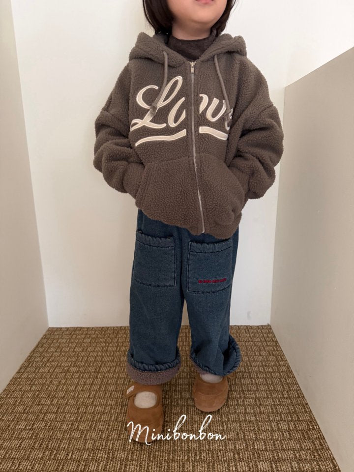 【予約】choco denim pants / minibonbon (XS-JL)