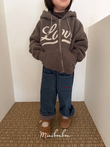 【予約】choco denim pants / minibonbon (XS-JL)