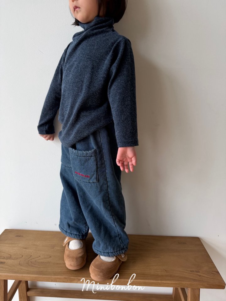 【予約】choco denim pants / minibonbon (XS-JL)